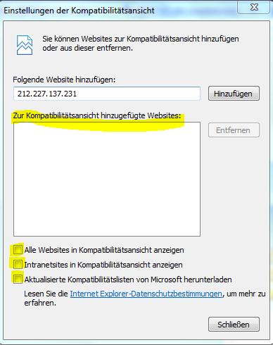Hinweis: Apparo Fast Edit unterstützt den Internet Explorer 7 nicht.