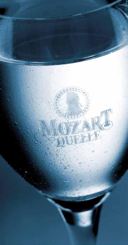 Mozartquelle - Wasserwelten Mozartquelle so leicht wie Musik Tiefenwasser direkt aus der Mozartquelle 0,2 l 1,90 still oder spritzig 0,4 l 2,70 Karaffe 1,0 l 5,50 Mozartquelle Silencio 0,33 l 2,60