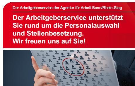 Kontaktdaten des Arbeitgeberservice Agentur für Arbeit Bonn Villemombler Str.