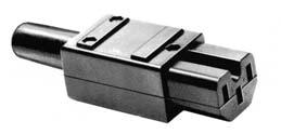 Warmgeräte-Stecker Bezeichnung Zweipolige Warmgeräte-Steckdose mit Schutzkontakt (T120) Farbe: schwarz
