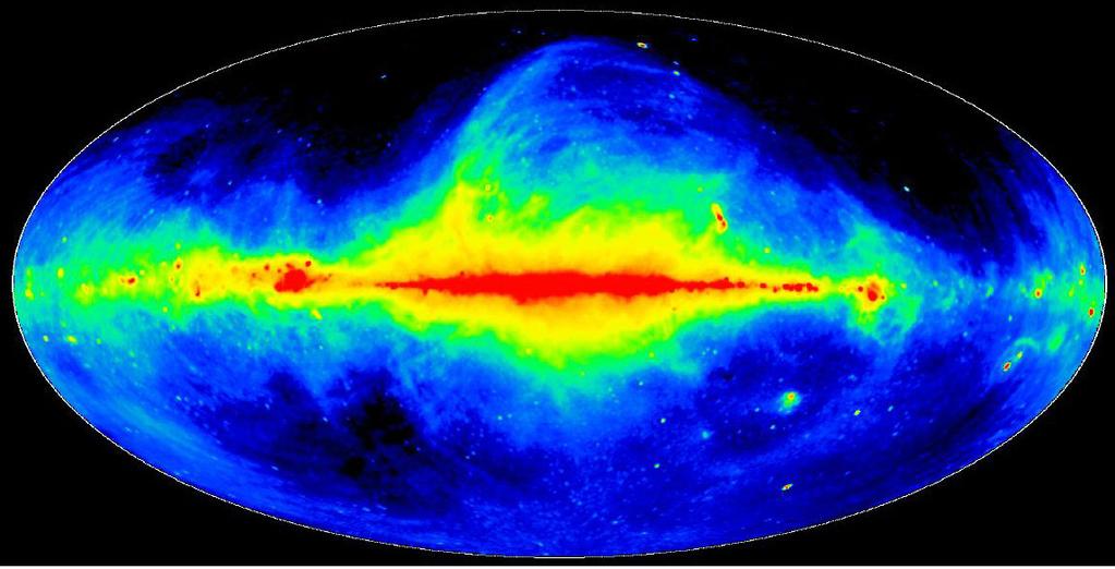 Radiohimmel bei 21 cm Wellenlänge Quelle: Max-Planck-Institut für Radioastronomie P. Reich et al.