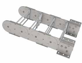 Programm LZ98 Allgemeines Sehr große Hochleistungs-Energieführungskette mit n aus Stahl und Metall-ahmenstegen. Individuell konfigurierbar für die Anwendung unter extremen Bedingungen.