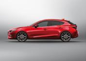 Der Mazda 3 mit seinem hochwertigen Innenraum und der serienmäßigen Fahrdynamikrgelung G-Vectoring wurde stark aufgewertet.