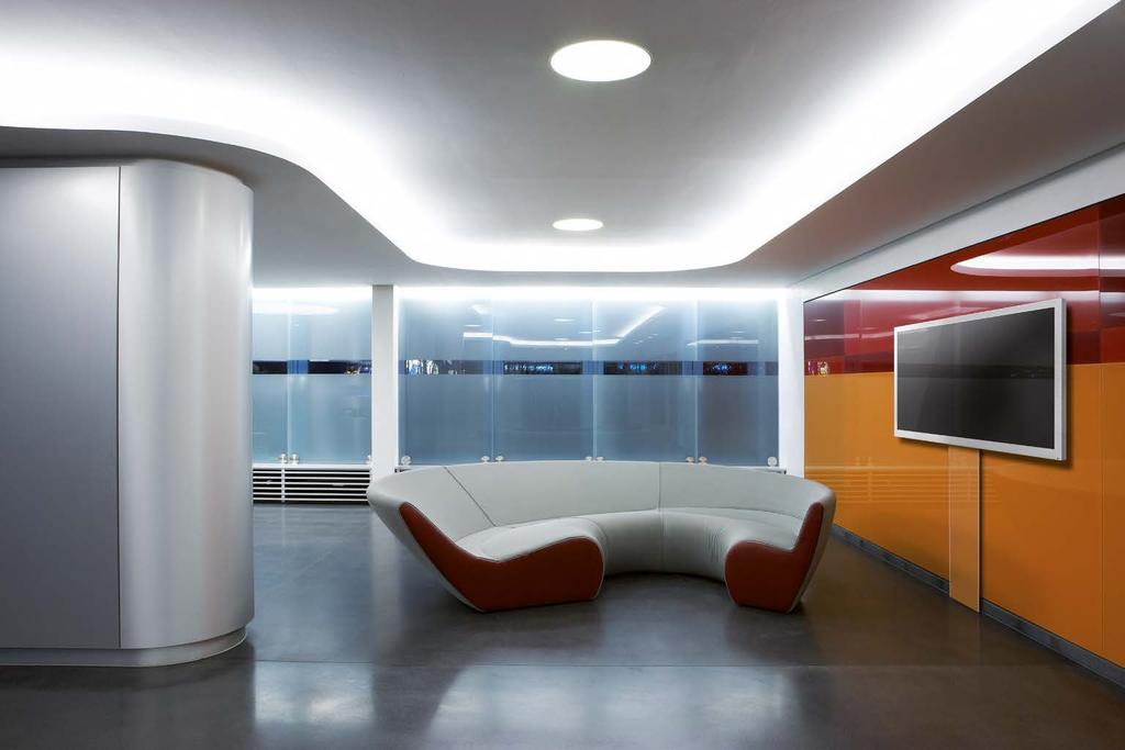 Stilmittel zum Zweck: Der Design-Kanal im Zweckbau Nicht nur im heimischen Wohnzimmer wertet der Design-Kanal das Raum-Layout auf auch in Büros, Kanzleien und öffentlichen Räumen