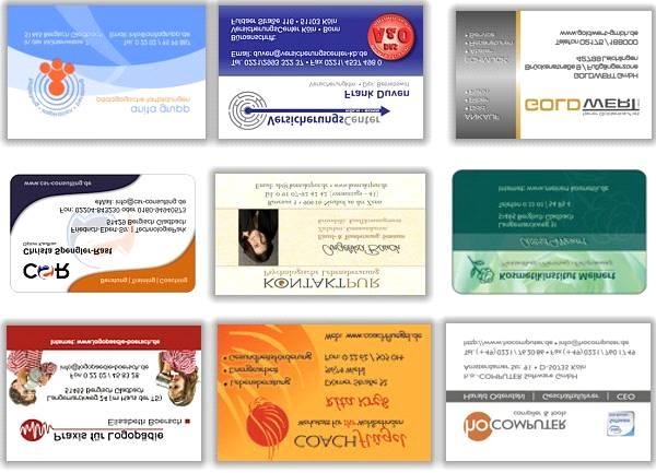 Persönliche & geschäftliche Visitenkarten Seite 38 Persönliche & geschäftliche Visitenkarten Kartengestaltung nach Kundenwunsch!