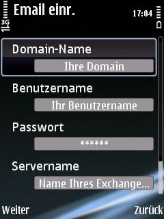 Name Ihres Exchange-Servers. Tipp: Um Sonderzeichen (z. B.