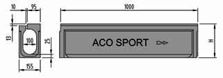 ACO Sport Schlitzrinne Sport Schlitzrinne Anwendungsbeispiel Sport Schlitzrinne Produktinformationen aus