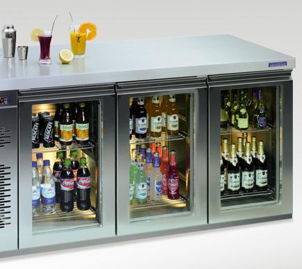 Griffstangen erhältlich Getränke-Kühltheken Fasskühler: 2 Korpushöhen (815 mm + 865 mm) erhältlich, nutzbar für 30 l bzw.