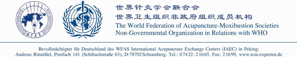 Anmeldung Akupunktur für Hebammen 2013 Peking, China Büro in Deutschland Internet-Download: Andreas Rinnößel - Für Hebammen - Pof.141 (Schiltachstr.