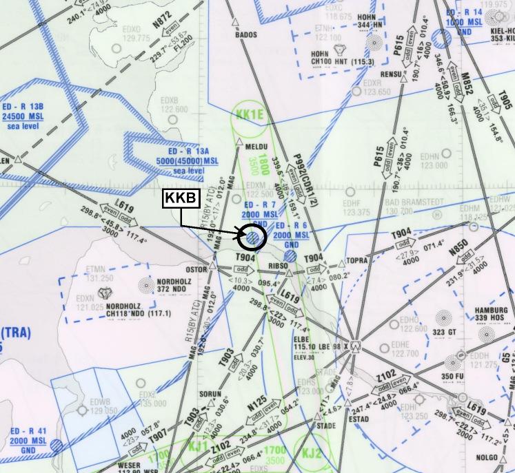 Abbildung 2.5: Unterer Luftraum im 70 km Umkreis 2.