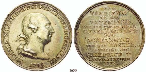 Abb. verkleinert 1650 Silbermedaille 1785. (v.