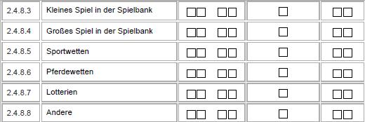 Glücksspielform die Hauptspielform darstellt.