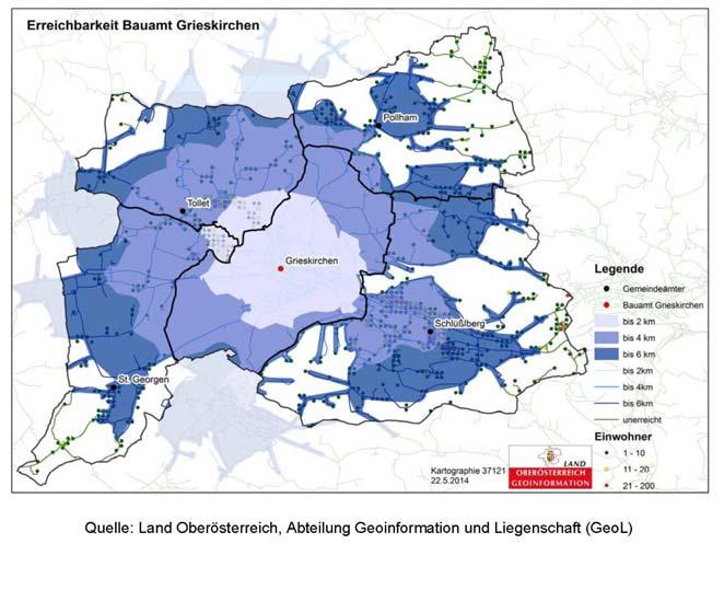 Zwischen den Nachbargemeinden Grieskirchen und Schlüßlberg gibt es noch vergleichsweise wenig Kooperationsbestrebungen.