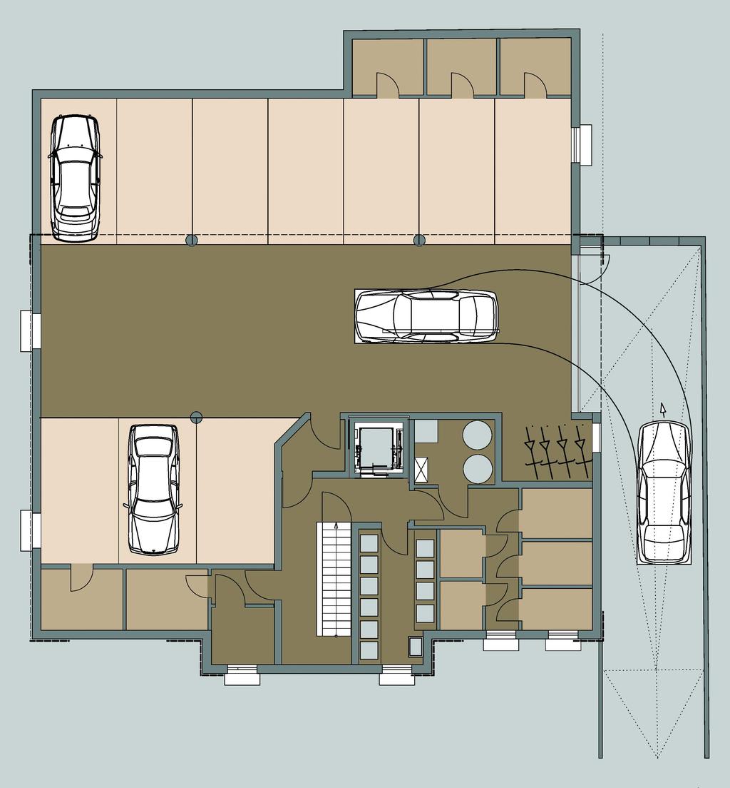 Stellplatz 4 Keller 1 Keller 3 Keller 4 Wirtschaftsgeschoss Sicher, sauber und bequem erreichen Sie das Wirtschaftsgeschoss.