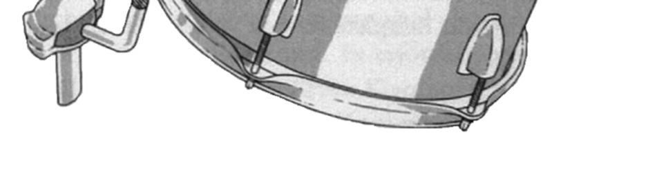 Bei diesem Freischwingsystem wird die Halterung für das Tom nicht am Kessel, sondern an den Stimmschrauben an der Schlagfellseite angebracht (siehe Abbildung 7).