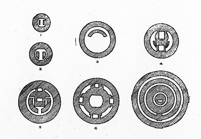 Abb. 2: Kreisförmige Grundriß-Typen von Hakka Wohnanlagen Abb. 3: Vergrößerung des Grundriß-Typs Nr. 2 aus Abb. 1 (Boyd, 1962, S.
