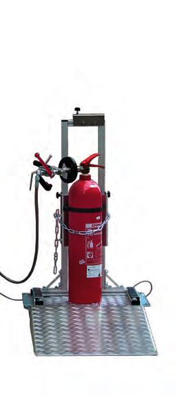 Mit der Kohlensäure-Füllanlage CFA 3 können CO 2 -Feuerlöscher oder CO 2 -Flaschen bis 50