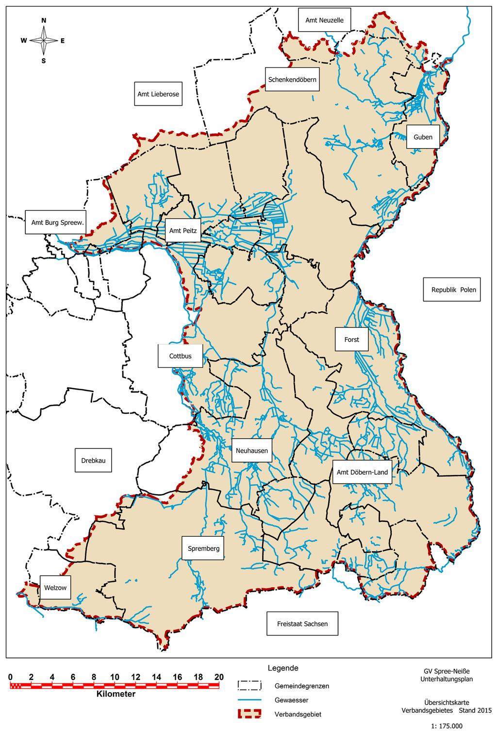 02/03 Unser Verbandsgebiet In Brandenburg existieren insgesamt 25 Wasser- und Bodenverbände, deren Grenzen an den vom Land Brandenburg vorgegebenen