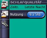 Standard-Info-Menü Vom Standard-Info-Menü aus können Patienten Schlafqualität, Schlafberichte und Service-Informationen überprüfen.