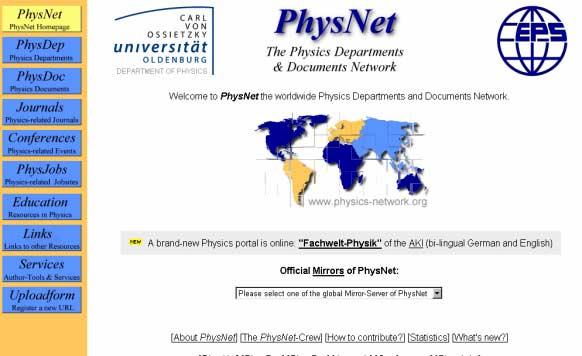 Fachportale: Beispiel PhysNet 23.