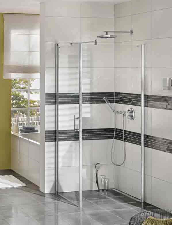 11 Ecklösung Einbau auf Duschtasse oder bodengleich,