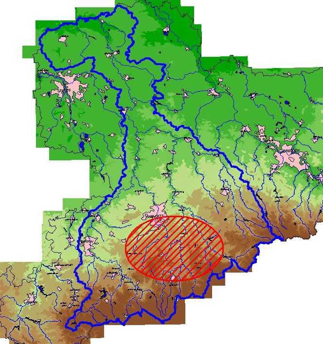 Kennzeichnend für die Entstehung extremer Hochwasser im Muldegebiet sind sich generell unterscheidende und zeitlich variable Niederschlagsverteilungen, die die Abb.