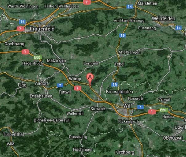 Lageinformation Gemeinde Wängi ist eine mittelgrosse, verkehrsmässig ausserordentlich gut erschlossene Gemeinde im südlichen Thurgau.