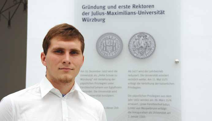 Stadt und Universität haben eine reiche Geschichte: Auch das gefällt Max Wittmann am Studienort Würzburg.