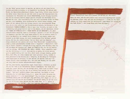 500 Euro Das Warhol-Beuys-Ereignis, 1979 Art: Publikation, auf Seiten 16/17 mit