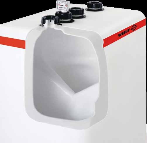 Ein zweiter Kunststoff-Außenbehälter ermöglicht eine direkte Aufstellung im Heizraum, sofern die einzulagernde Heizölmenge 5 000 Liter nicht