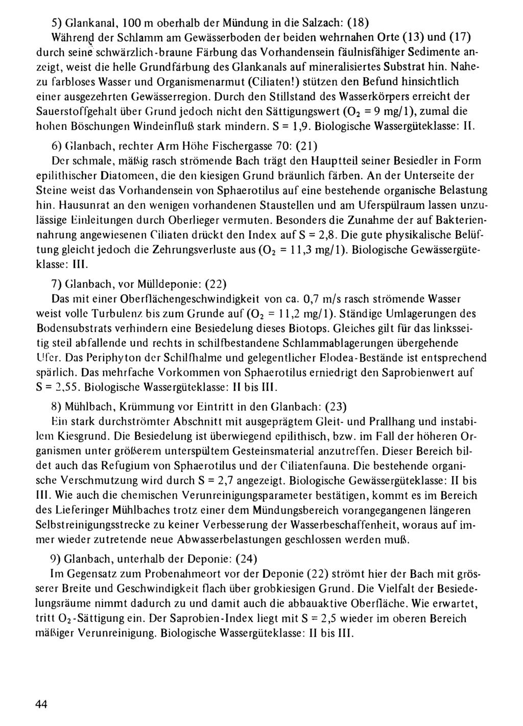 5) Glankanal, Naturwissenschaftlich-Medizinischen 100 m oerhal der Vereinigung Mündung in Salzurg; in die download Salzach: unter www.iologiezentrum.