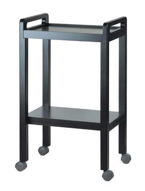 55 1034 1050A Trolley with 2 shelves Resin beauty trolley in wenge colour. Practical, elegant and lightweight design.