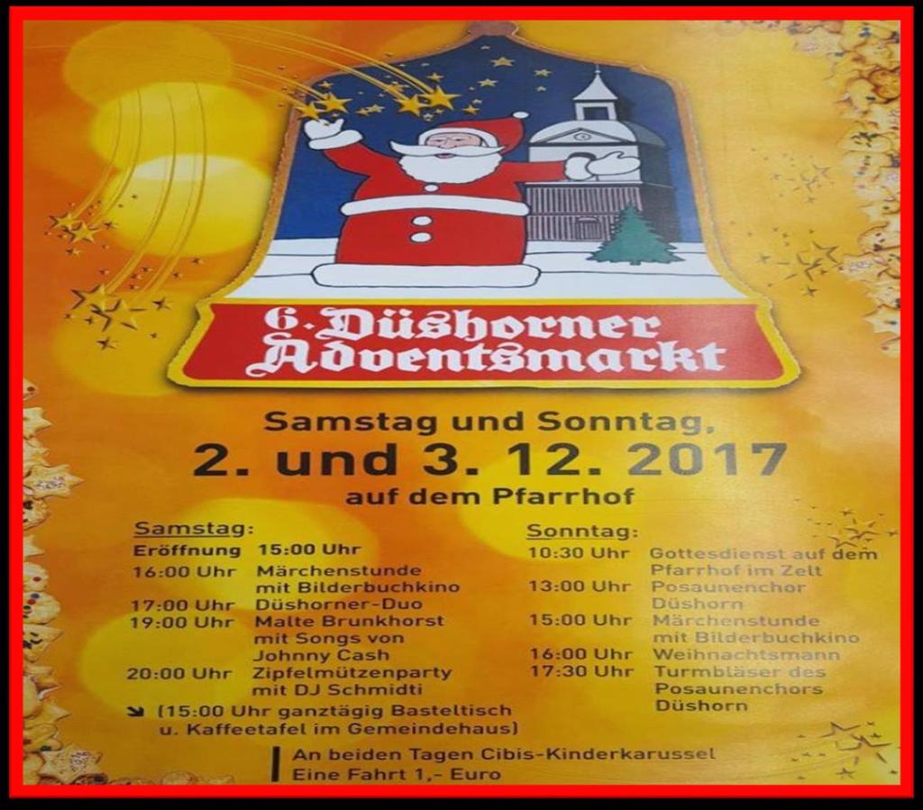 Samstag, den 30112017 um 17:00 Uhr Dorfbrunnen Weihnachtsbaum aufstellen > Freiwillige Feuerwehr Düshorn 2 und