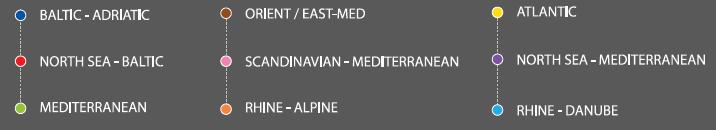 mit den Baltischen Staaten Scandinavian Mediterranean: Skandinavien mit dem Mittelmeer Orient East Med(iterranean): Nord- und Ostseehäfen mit dem östlichen