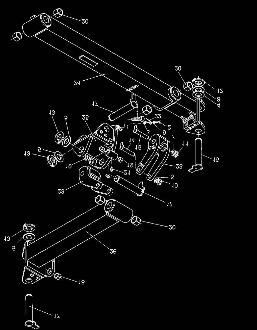 Drehwerk / Turnover mechanism D50x200 ED8 636 0203 1 301 5248 2 Sechskantschraube abgeflacht Bolt M30x90-8.8 2 301 7280 2 Sechskantschraube DIN933 Screw M8x25-8.