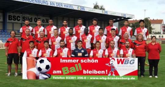 Brandenburg SC Süd 05 1 Dennis Rahden 22 Yanni Crumbach 2 Tom Mauersberger 3 Marko Görisch 5 Edison Cocaj 8 Danilo Gomes Borges 13 Filipe Andrade 18 Hakan Demirel 19 Leon Wieland 4 Modou Lamin