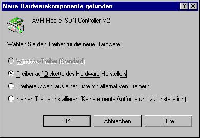 3 Installation der Treibersoftware Windows 95 Deutsch Abb.