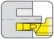 AXIALEINSTECEN FACE GROOVING A SCNEIDPLATTE 105 INSERT e Nutaußen-Ø ab Stechtiefe Stechbreite bis from outer groove Ø Depth of groove Width of groove up to 8,0 mm 6,0 mm 3,0 mm e B105 BKT105 105 C105