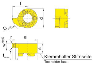 EINSTECEN (innen) Ø 8,0 mm GROOVING (internal) SCNEIDPLATTE INSERT e S108 Bohrungs-Ø ab Stechtiefe bis Stechbreite Bore Ø from Depth of groove up to Width of groove 8,0 mm 1,0 mm 1,0-2,0 mm D e B108