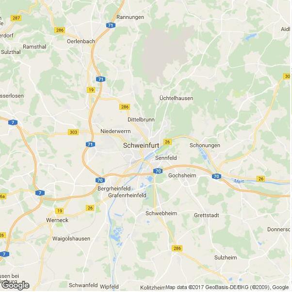 Makrolage Die kreisfreie Stadt Schweinfurt verfügt über rd. 53.415 Einwohner und liegt im Norden Bayerns.