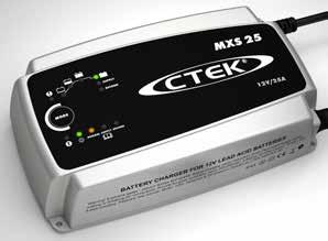 MXS 10EC ARTIKELNR. 40-095 Das CTEK MXS 10EC ist ein vollautomatisches 12 V, 10 A, 8-stufiges intelligentes Ladegerät mit Batteriepufferungsfunktion.