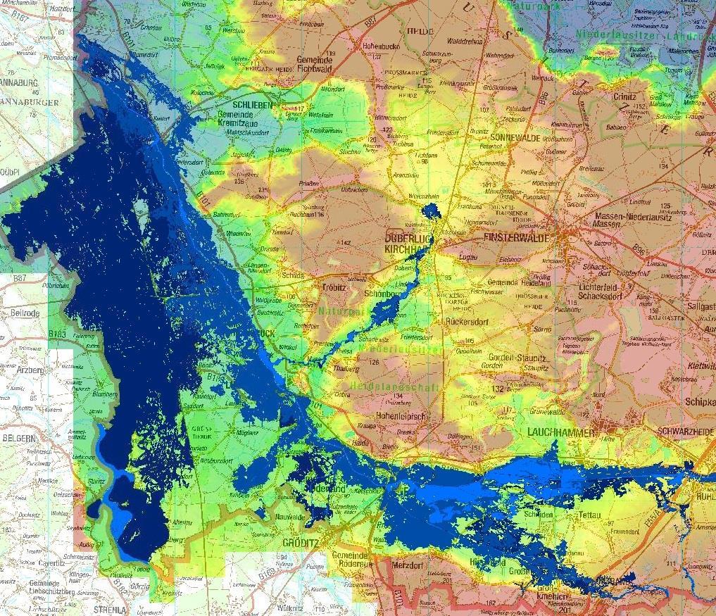 Gefahren- und Risikokarten Schwarze Elster hydronumerische gekoppelte 1D/2D Modellierungen Überflutungsflächen HQ extrem o HQ häufig o HQ mittel o HQ