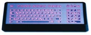KWE-96-Tisch Wasserdichte IP65 Tastatur im stabilen Metallgehäuse Mit ihrer Höhe von nur 25 mm ist diese Tastatur eine der flachsten Industrietastaturen.