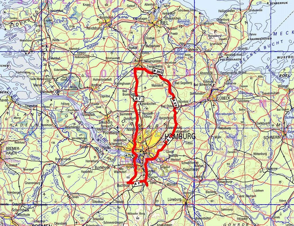 Netzbeeinflussungsanlage A 7 zu A 1, A 21, B 205