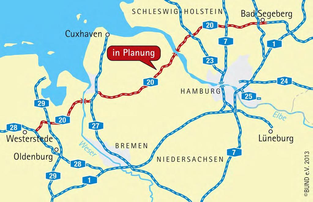 Industriegebiet LogInPort - Verkehrsinfrastruktur Ausbau der Verkehrsinfrastruktur Die in Planung befindliche Bundesautobahn