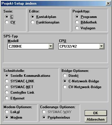 3.0 Durchführung der Fernwartung mit SYSWIN 3.0.1 Grundbedingungen Das Controller Link Netzwerk ist fertig aufgebaut und geprüft (z.b. laufende Data-Links).