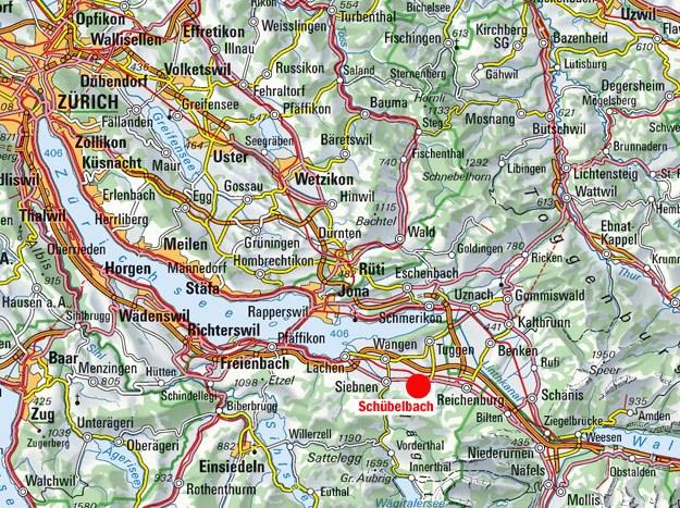 Schübelbach Lage Die Gemeinde Schübelbach mit ihren drei Dörfern Siebnen, Schübelbach und Buttikon liegt am oberen Zürichsee und am Rande der Linthebene.