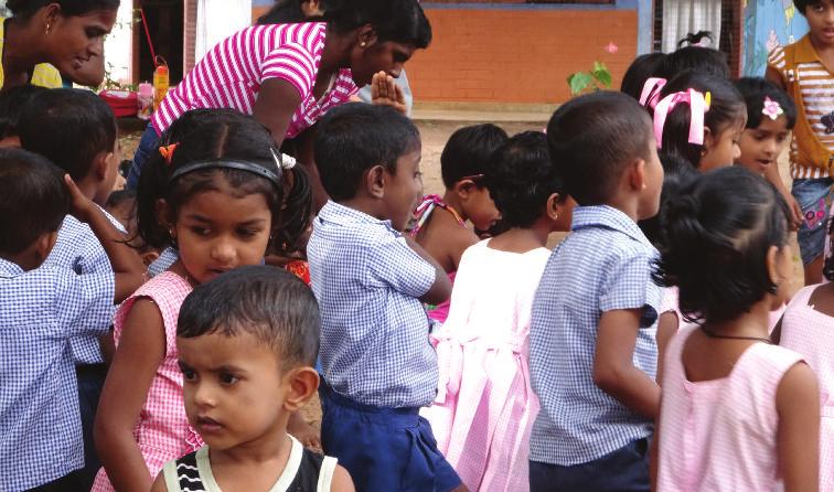 In der Einrichtung Kinderhilfswerk Sri Lanka durten wir die restliche Technik bis zum nächsten