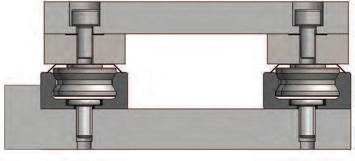Um eine Verspannung in Längsrichtung zu vermeiden, sollten die Montageflächen und nschlagkanten einstellbar sein.