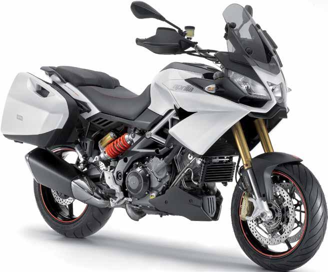 CAPONORD 1200 ABS + TRAVELPACK bianco glam Travel Pack Ausstattung zusätzlich: ADD (Aprilia Dynamic Damping), Tempomat, Hauptständer, Kofferset in